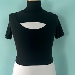 LULULEMON CROPPED CUT OUT YOGA TOP , size 12